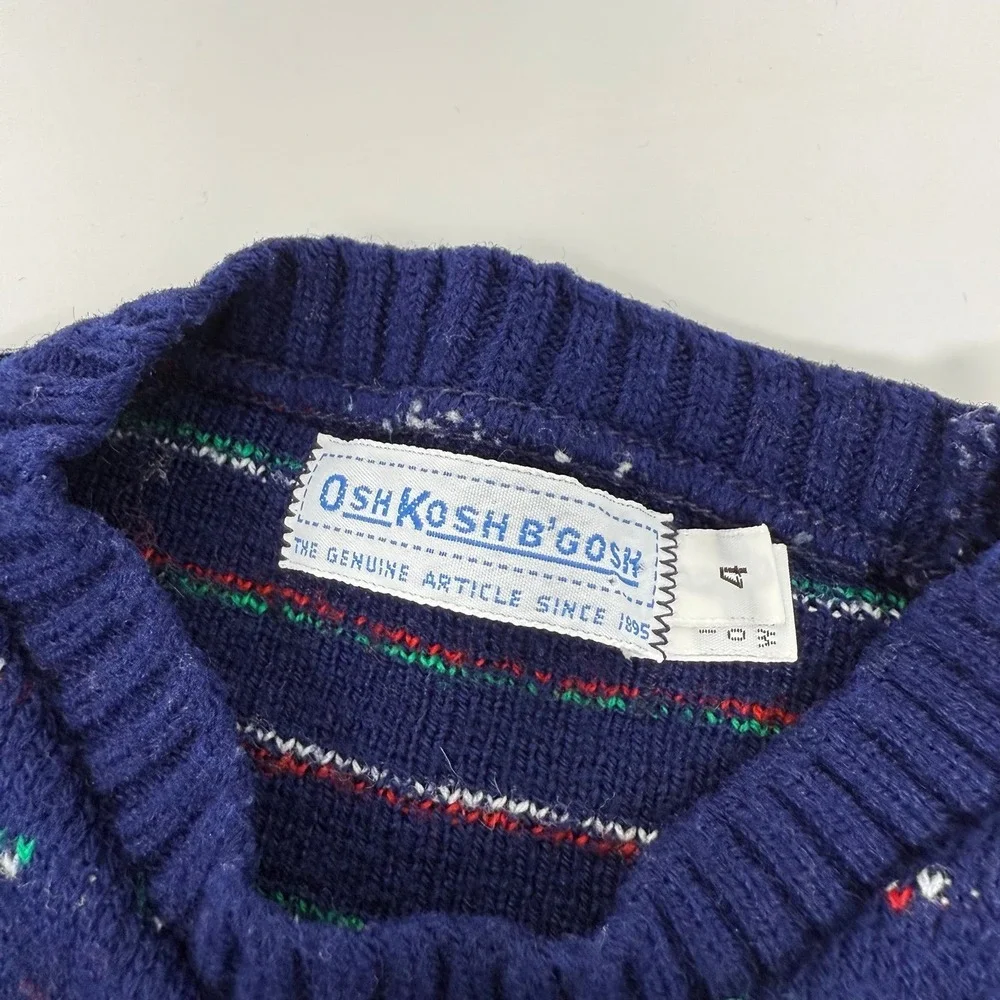 Vintage Oshkosh B'Gosh blue‎ sweater size 4